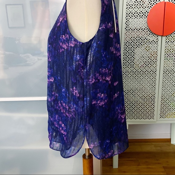 T Tahari Emerson Sleeveless Blouse in Admiral Navy - Picture 5 of 10